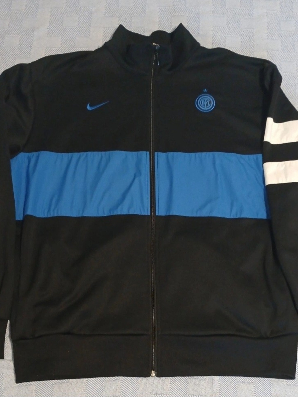 Nike Inter Milan Track Jacket Mens XL Black Blue Soccer Football